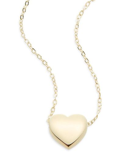 Saks Fifth Avenue 14K Heart Pendant Necklace - White