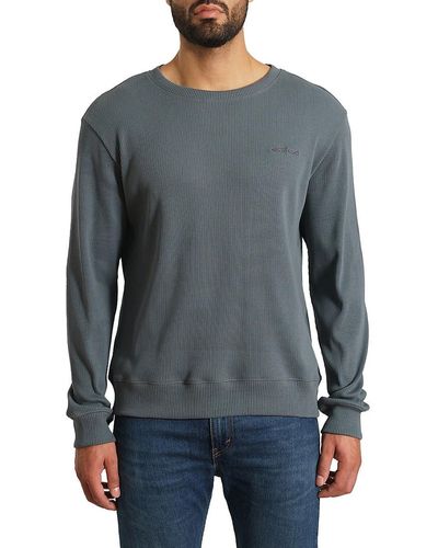 Jared Lang Trim Fit Ribbed Sweatshirt - Gray