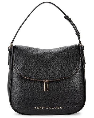 Marc Jacobs Leather Hobo Bag - Black