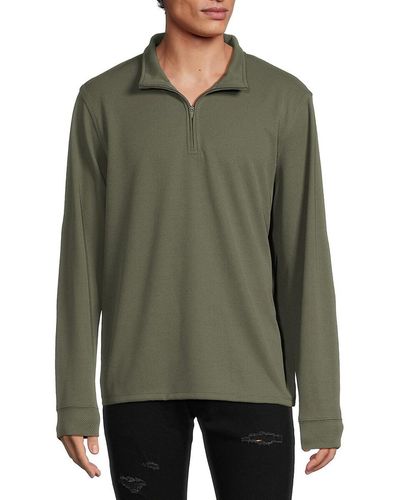 Kenneth Cole Quarter Zip Pullover - Green