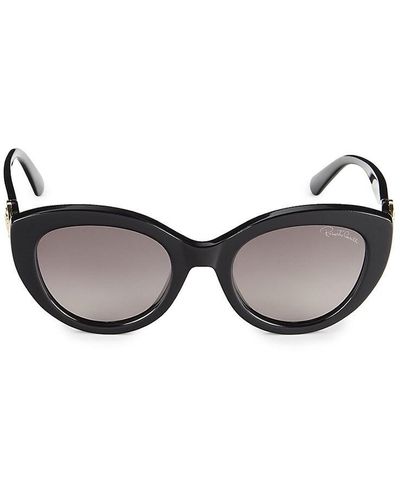 Roberto Cavalli 53Mm Cat Eye Sunglasses - Black