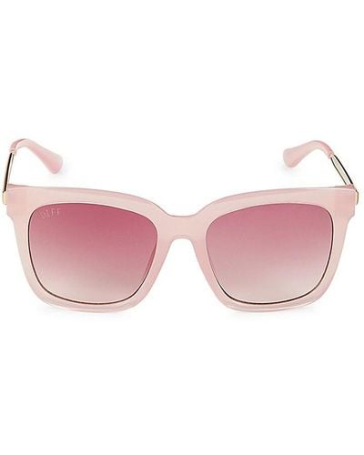 DIFF 54mm Square Sunglasses - Pink