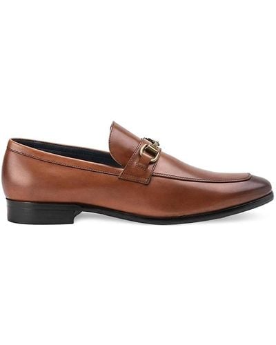 Blake McKay Savine Leather Bit Dress Loafers - Brown