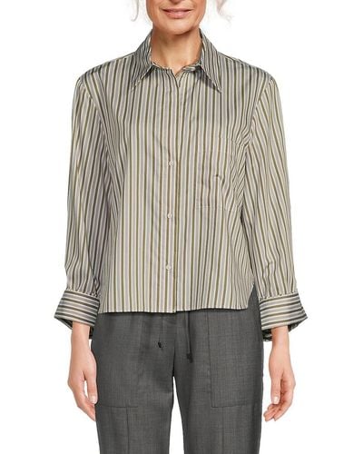 Twp Striped Shirt - Grey