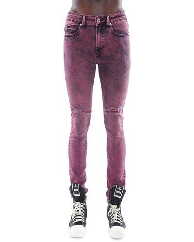 Cult Of Individuality High Rise Super Skinny Jeans - Purple