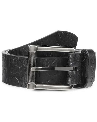 Robert Graham Embossed Leather Belt - Black