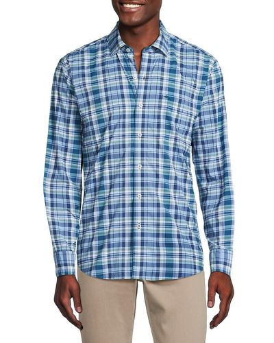 Tommy Bahama 'Siesta Key Plaid Long Sleeve Shirt - Blue