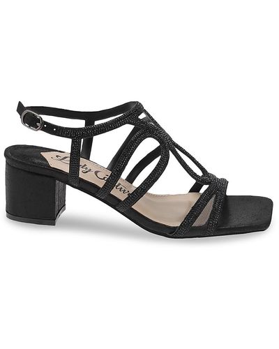 Lady Couture Embellished Cutout Sandals - Black