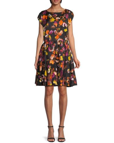 Jason Wu Abstract Tiered Mini Dress - Multicolour