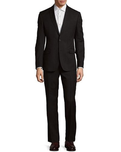 Versace Two-button Wool Suit - Black