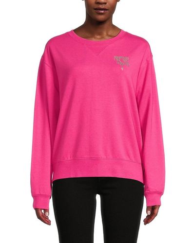 Karl Lagerfeld Drop Shoulder Sweatshirt - Pink