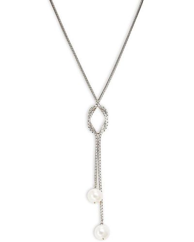 Effy ENY Sterling Silver & 11mm Freshwater Pearl Lariat Necklace - White
