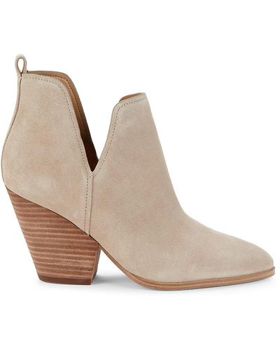 Marc Fisher Tanilla Leather Cutout Ankle Boots - Natural