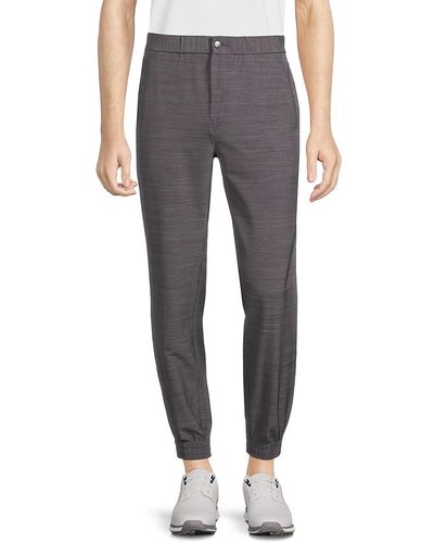 Callaway Apparel Textured High Rise Trousers - Grey