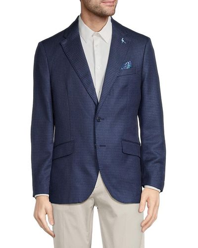 Tailorbyrd Textured Nailshead Sportcoat - Blue