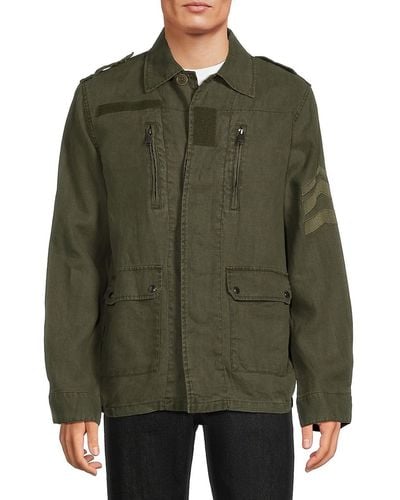 Zadig & Voltaire Kido Eapulet Linen Jacket - Green