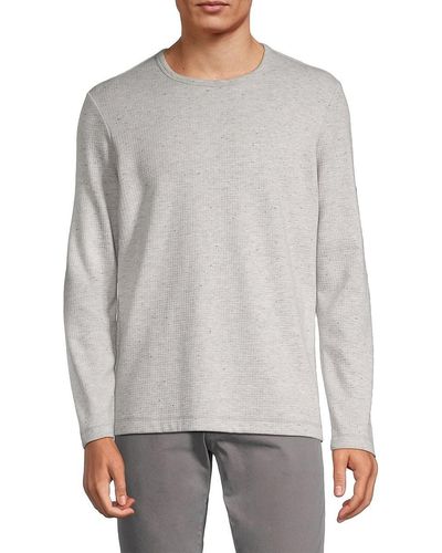 ATM 'Donegal Waffle Knit Jumper - Grey