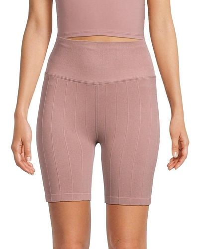 Spiritual Gangster Amara Rib Knit Biker Shorts - Pink