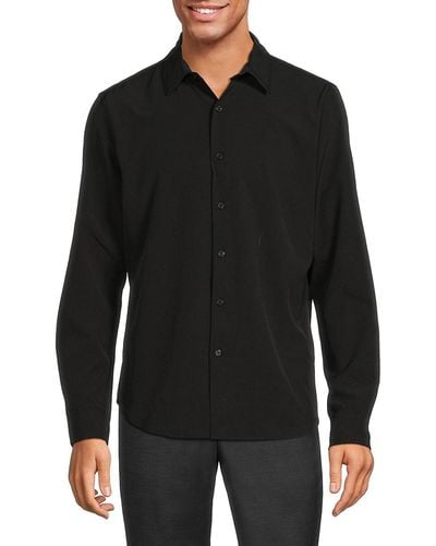 DKNY Hamilton Solid Tech Shirt - Black
