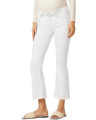 Hudson Jeans Nico Stretch Bootcut Crop Maternity Jeans - White