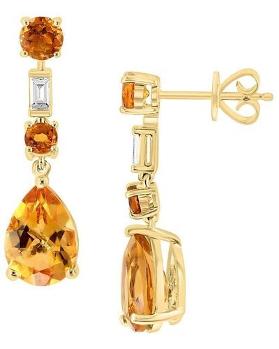 Effy 14k Yellow Gold & Multi-stone Drop Earrings - Metallic