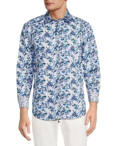 Robert Graham 'Ranson Classic Fit Floral Shirt - Blue