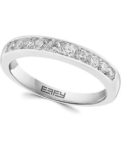 Effy 14k White Gold & 0.5 Tcw Diamond Band Ring