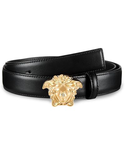 Versace Medua Leather Belt - Black