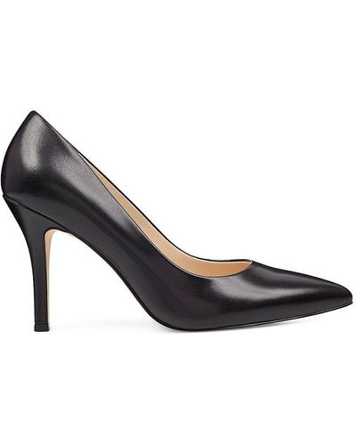 Nine West Flax Leather Pointed Toe Pumps - Black