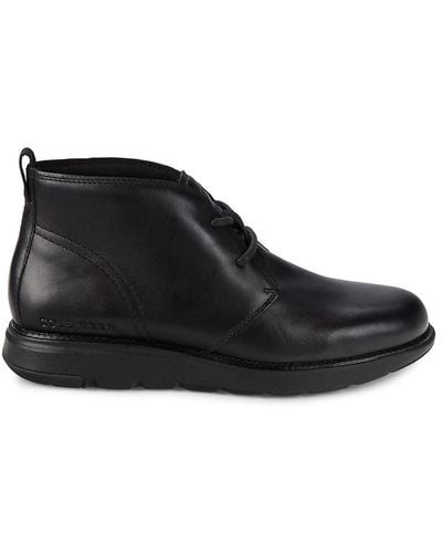 Cole Haan Grand Atlantic Leather Chukka Boots - Black