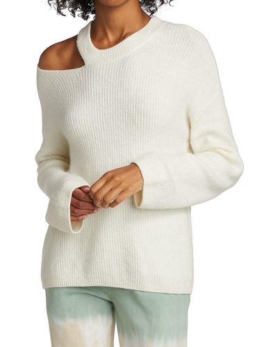 Rails Alexi Cold Shoulder Sweater - White