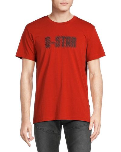 G-Star RAW Dotted Logo Tee - Red