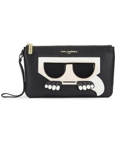 Karl Lagerfeld Women K/sporty Glittered Box Clutch ($260) ❤ liked on  Polyvore featuring bags, handb…