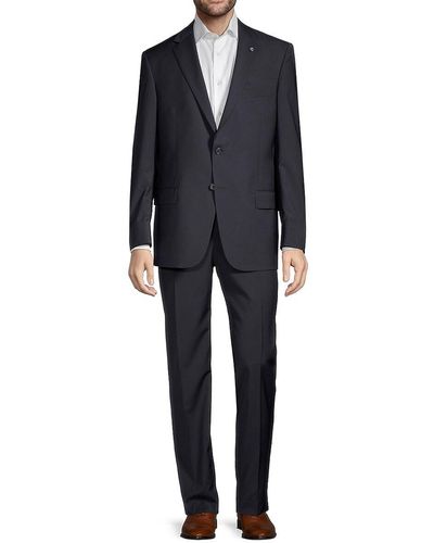 Hart Schaffner Marx New York-fit Worsted Wool Suit - Blue