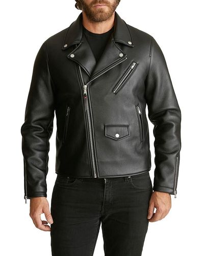 Robert Graham Faux Leather Moto Jacket - Black