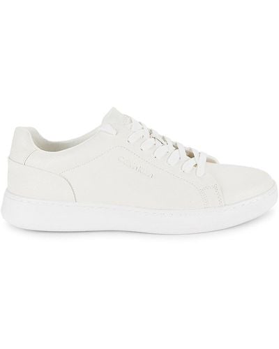 Calvin Klein Falcon Faux Leather Platform Sneakers - White