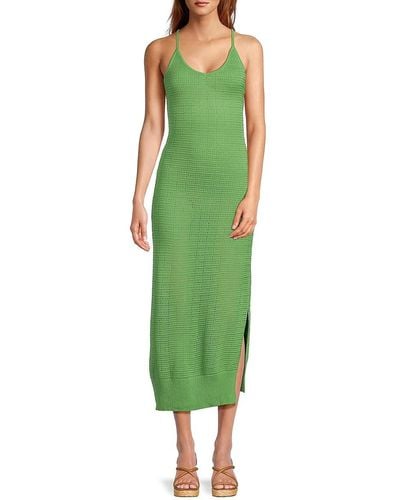 Greylin Knit Midaxi Bodycon Dress - Green