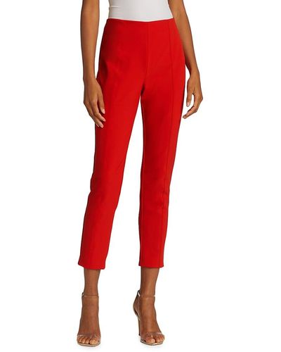 Veronica Beard Honolulu Cropped Trousers - Red