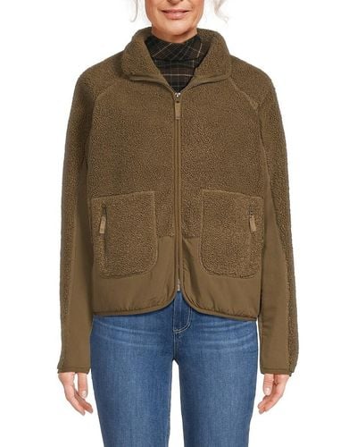 SAGE Collective City Faux Shearling Jacket - Multicolour