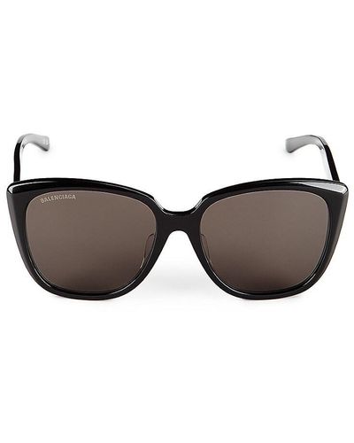 Balenciaga 57mm Butterfly Sunglasses - Brown