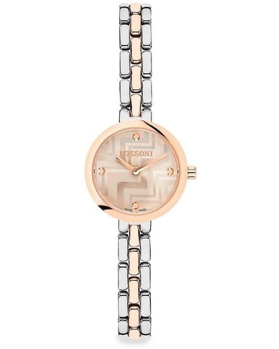 Missoni Petite 25mm Stainless Steel Bracelet Watch - White