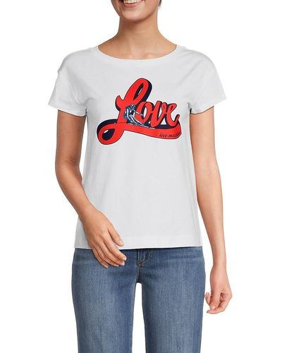 Love Moschino Graphic Logo Tee - White