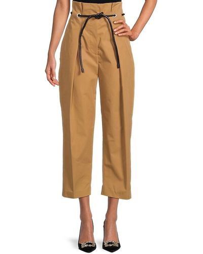 3.1 Phillip Lim Cropped Paperbag Trousers - Natural
