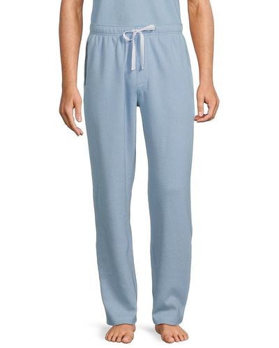 Saks Fifth Avenue 'Textured Flat Front Trousers - Blue
