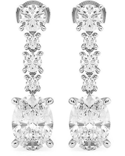 Badgley Mischka 18K & 5.25 Tcw Lab-Grown Diamond Drop Earrings - White