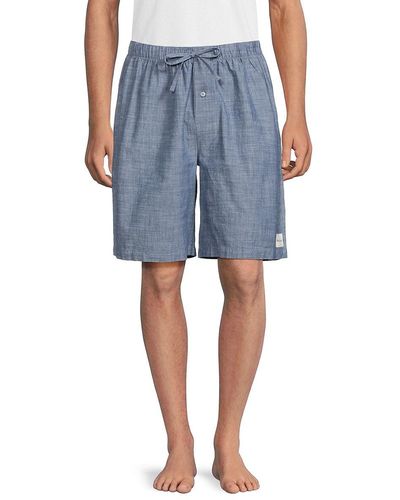 Robert Graham Chambray Drawstring Shorts - Blue