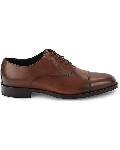 To Boot New York Pienz Cap Toe Leather Oxford Shoes - Brown