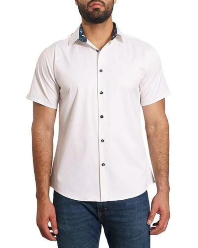 Jared Lang 'Trim Fit Short Sleeve Shirt - White