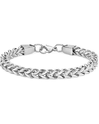 Anthony Jacobs Stainless Steel Chain Bracelet - Metallic