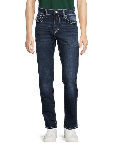True Religion Rocco Relaxed Skinny Whiskered Jeans - Blue